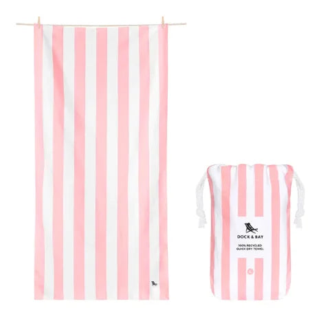 Dock & Bay Quick Dry Towels - Signature styles - Large (160x90cm) / Malibu Pink