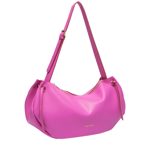 Every Other 12008 Tassel Slouch Shoulder Bag In Fuchsia