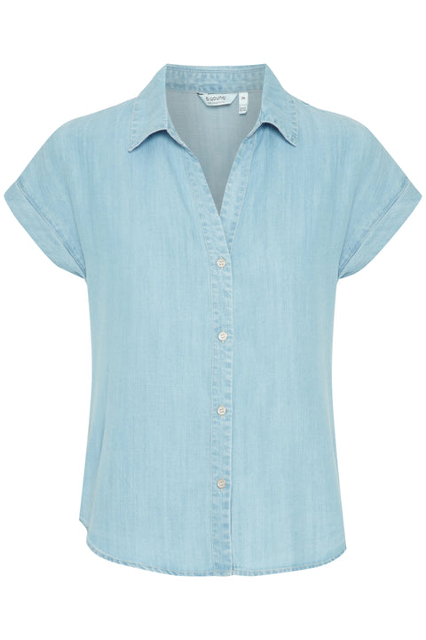B Young Lana SS Shirt In Light Blue Denim