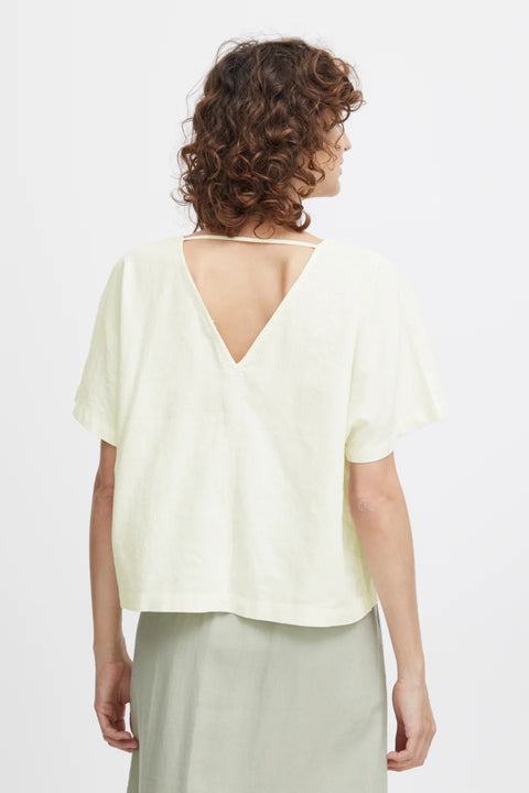 B Young Falakka V Neck Blouse In Marshmallow