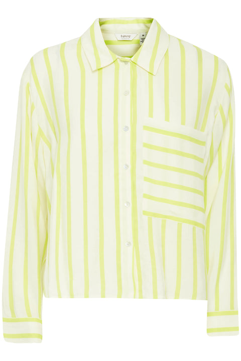 B Young Funda LS Shirt In Sunny Lime Mix