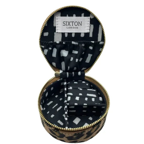 Sixton London Jewellery Travel Pot Leopard Print Bumblebee
