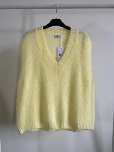 Ost London Tessa Knitted Vest In Lemon