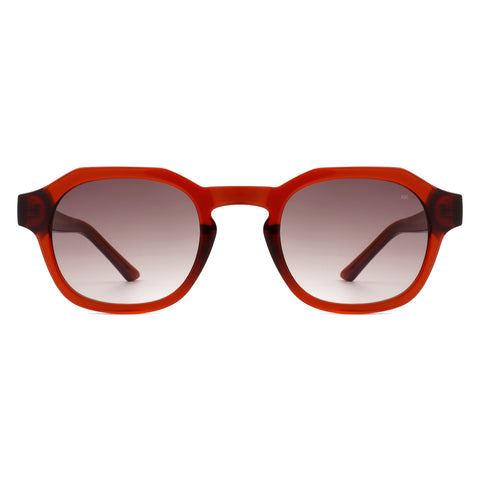 A Kjaerbede Zan Sunglasses In Brown Transparent