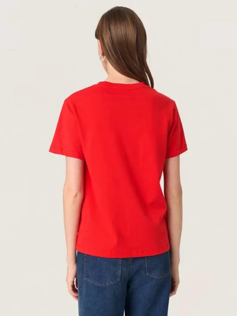 Soaked In Luxury Jina Basic Tee In Goji Berry