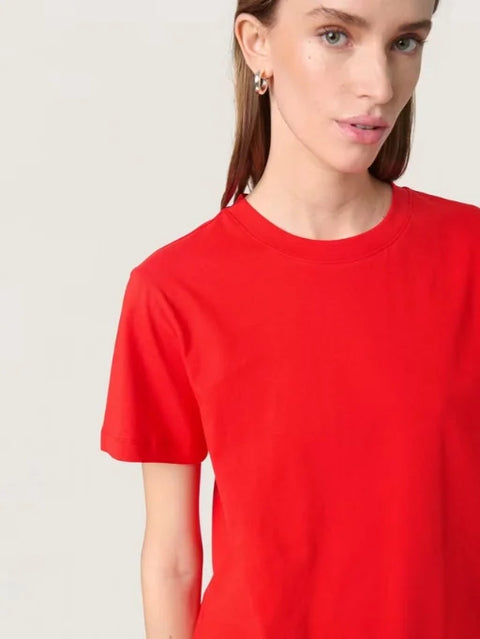 Soaked In Luxury Jina Basic Tee In Goji Berry