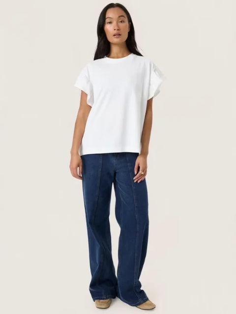 Soaked In Luxury Jina Flary Tee In Broken White