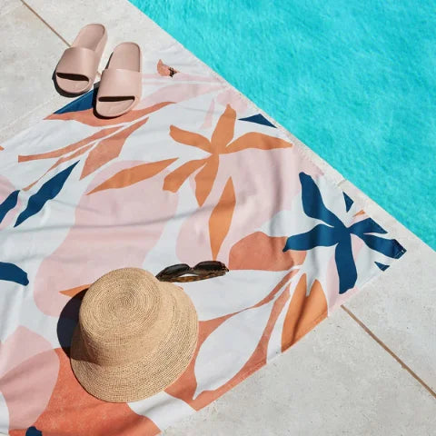 Dock & Bay Quick Dry Towels - Seasonal Prints - Extra Large (200x90cm) Terracotta Tropics