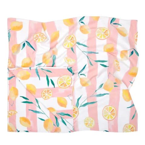 Dock & Bay Quick Dry Towels - Seasonal Prints - Extra Large (200x90cm) Life Gives You Lemons