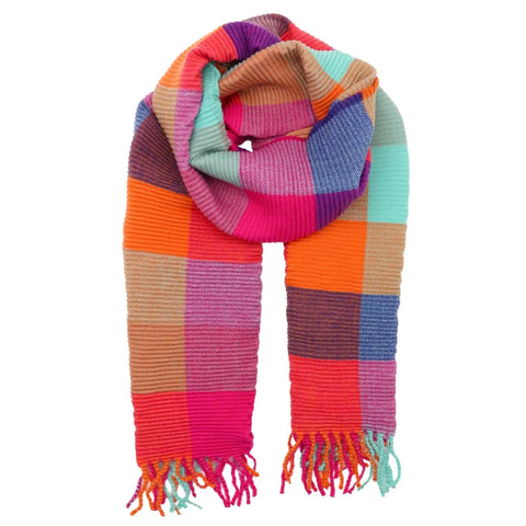 Zelly 1062521 Scarf Pleated Detail In Multicolour