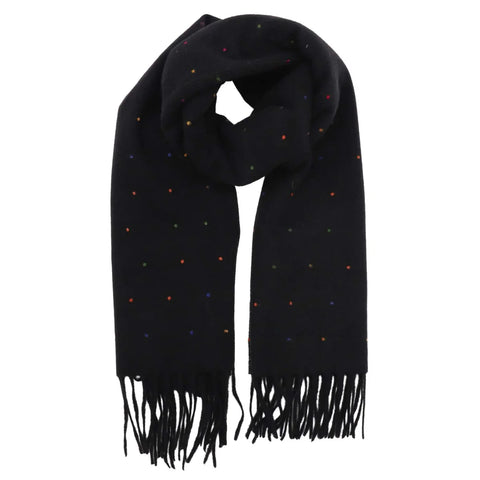 Zelly 1064101 Scarf Winter Weight In Dots Black
