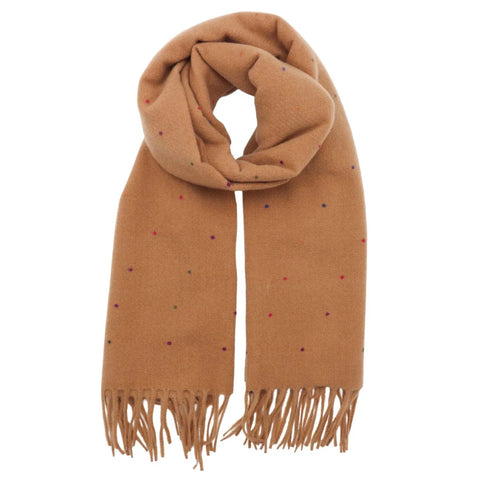 Zelly 1064129 Scarf Winter Weight In Dots Caramel