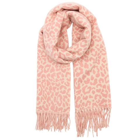 Zelly 1064216 Scarf Winter Weight In Animal Pink