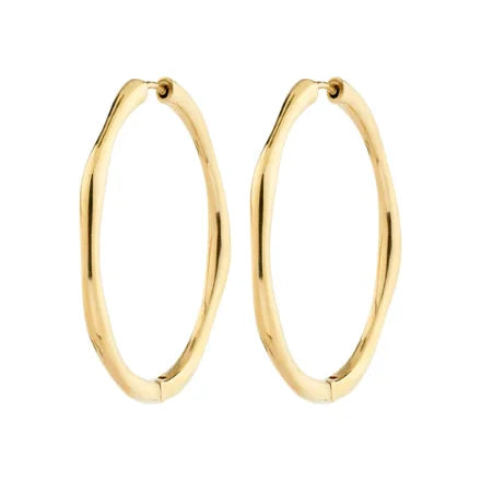 Pilgrim 112622013 Haze Hoop Earrings Gold-Plated WATERPROOF