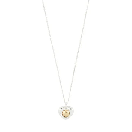 Pilgrim 122626001 Nova Heart Necklace Silver-Plated