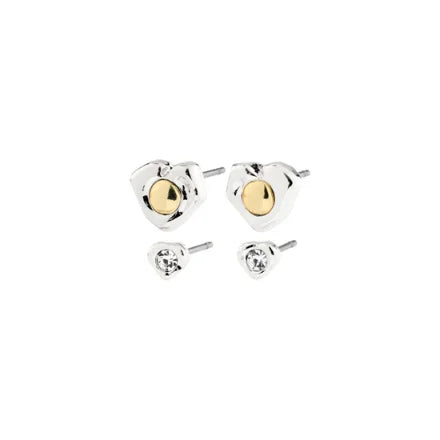 Pilgrim 122626013 Nova Earrings 2-In-1 Set, Silver-Plated