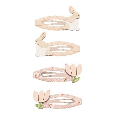Mimi & Lula 162097-27 Bunny & Flower Clic Clacs Pink Multi