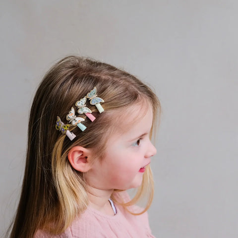Mimi & Lula 182037-23 Floral Butterfly Mini Clips Multi