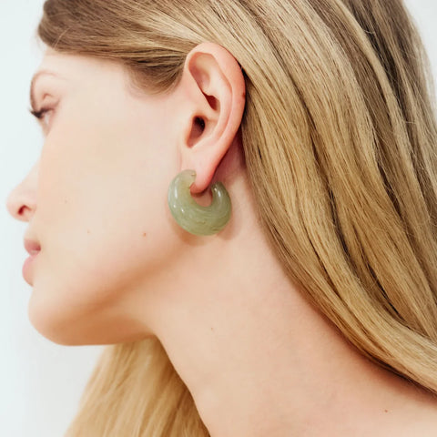 Vanessa Baroni VB2280JAD Moon Earring Jade in Jade