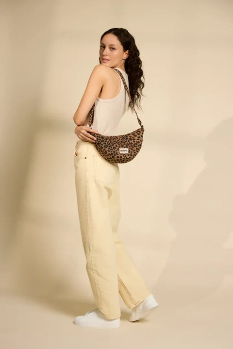 Hindbag Andrea Leopard Cinnamon Crossbody Bag