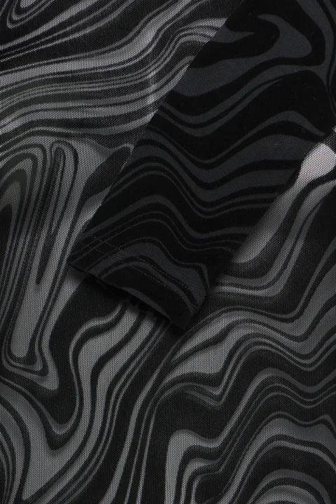 Fransa Deta Tee 1 T-shirt In Black Swirl
