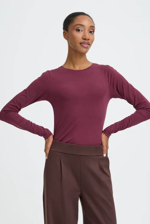 B Young 20807594 Pamila Ls Tshirt In Fig