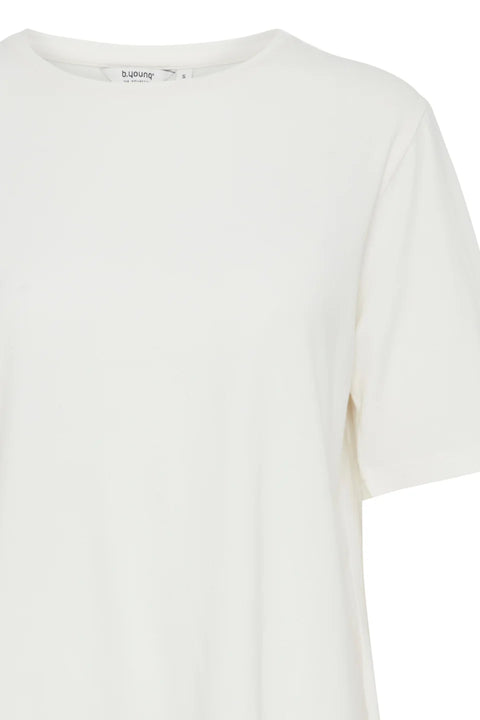 B Young 20813611 Pamila Half SL T-shirt 2 In Off White