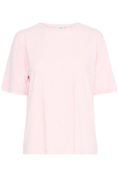 B Young Pamila Half SL Tee In Roseate Spoonbill Melange