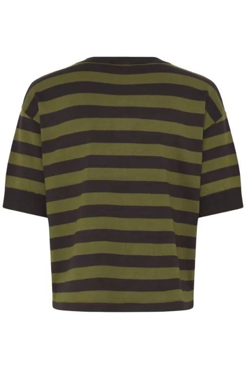 B Young Mmorla Tshirt In Avocado/Java Stripe