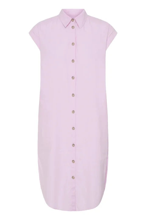 B Young Falakka Ss Shirt Dress In Parfait Pink