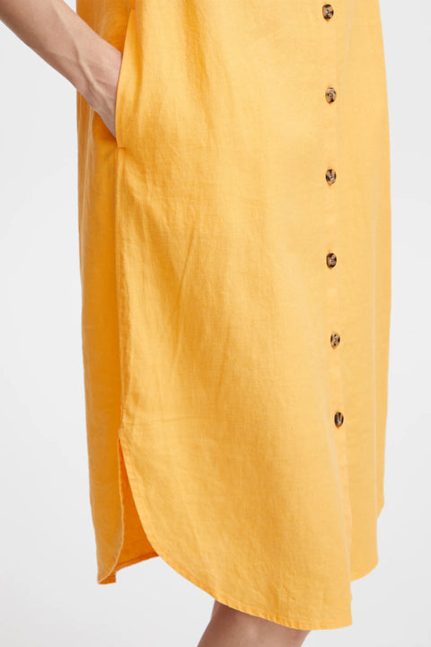 B Young Falakka SS Shirt Dress In Blazing Orange