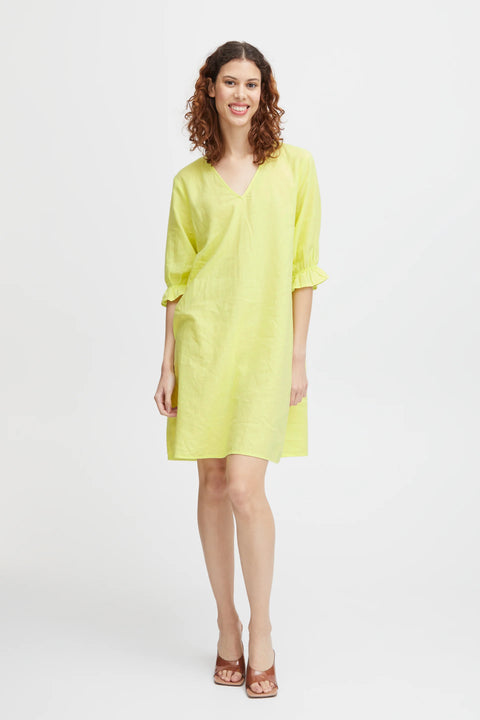 B Young Falakka A Shape Dress In Sunny Lime