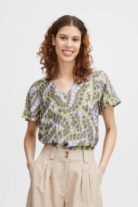 B Young Ibano Blouse In Orchid Bloom Mix