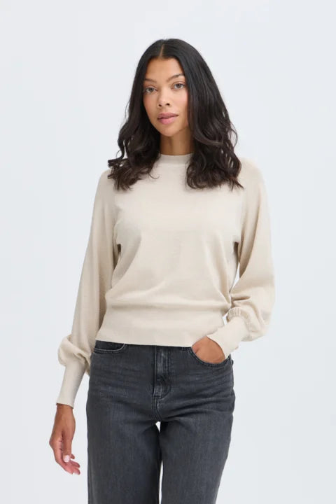 B Young Mobbe Jumper In Oatmeal