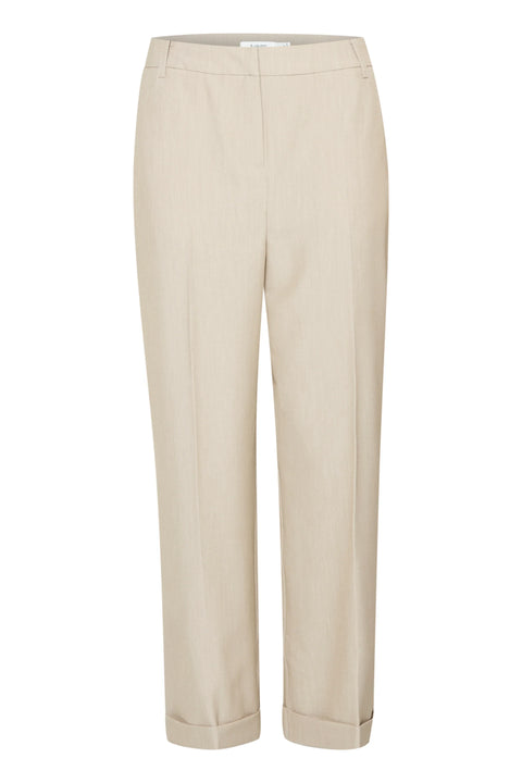 B Young Danta Cuff Pants In Humus Melange