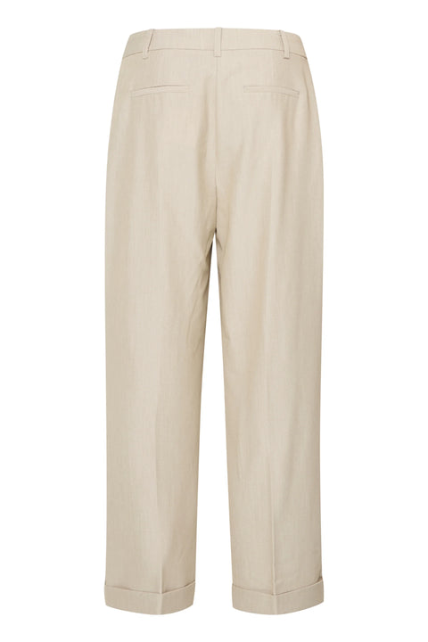 B Young Danta Cuff Pants In Humus Melange