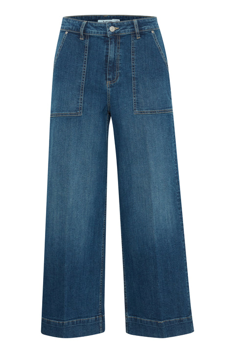 B Young Komma Hw Jeans In Mid Blue Denim