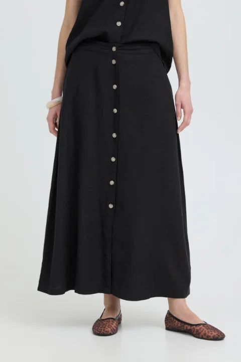 B Young Falakka Button Skirt In Black