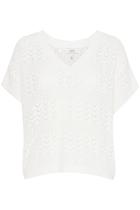 B Young Malie V Pullover In Marshmallow