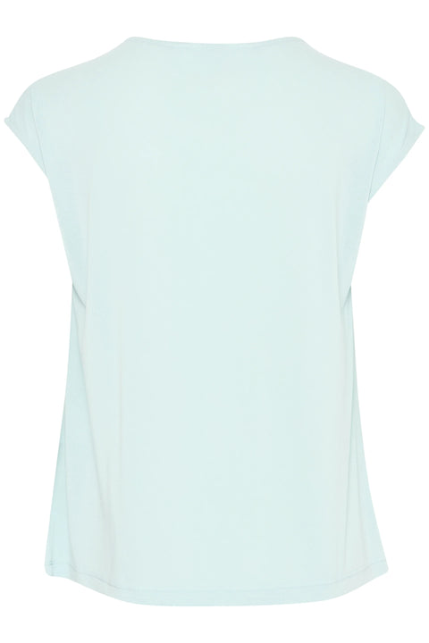 B Young Perl Pleat Tee In Blue Haze