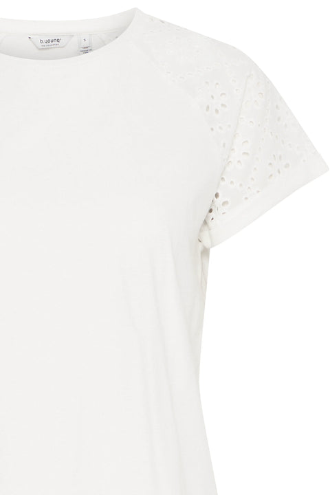 B Young Summer Raglan Tee In Marshmallow