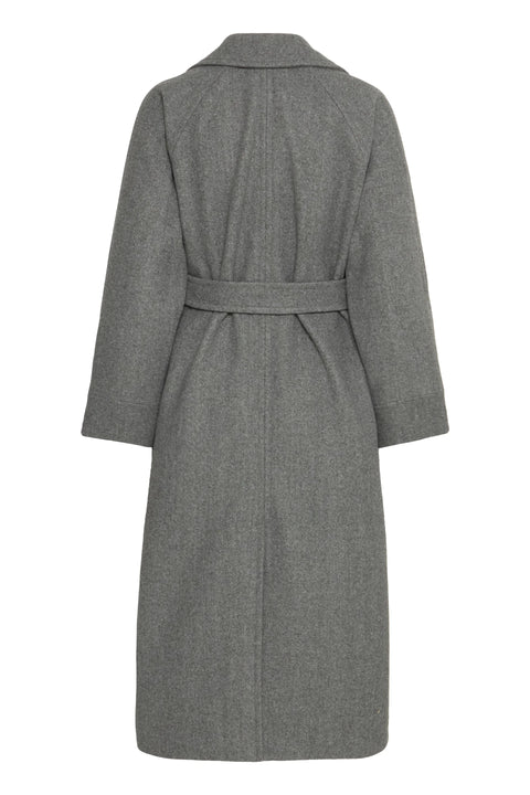 B Young Cilia Trenchcoat 2  In Mid Grey Melange