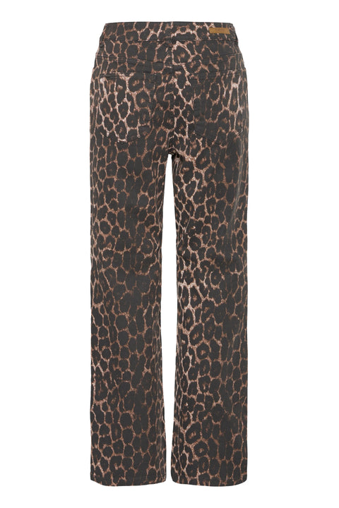 B Young Kenna Hw Jeans  In Denim Leopard Mix
