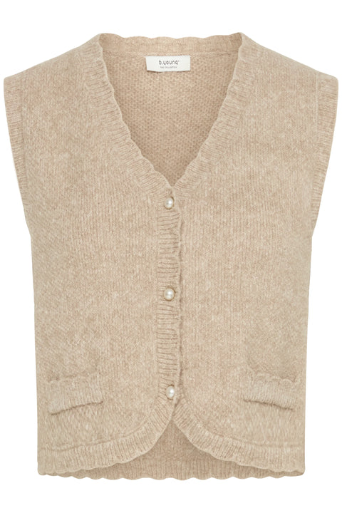 B Young Nadika Vest  In String Melange