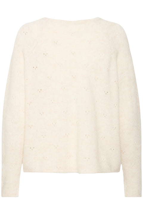 B Young Monna Vneck Jumper  In Birch Melange