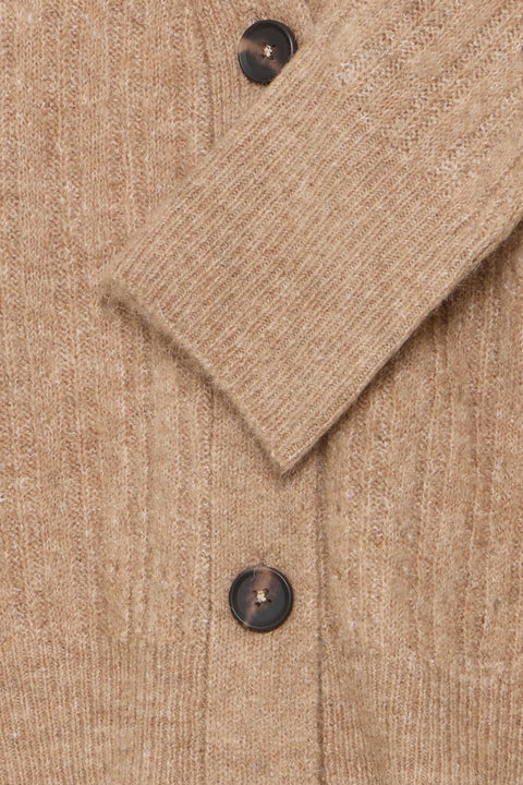 B Young Monna Cardigan  In Walnut Melange