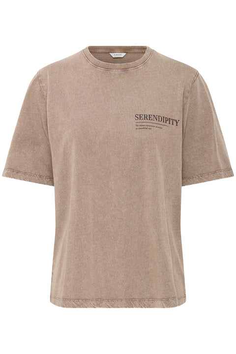 B Young Solko Ss Tshirt  In Walnut