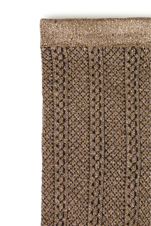 B Young Wli Socks  In Walnut Cable Sock