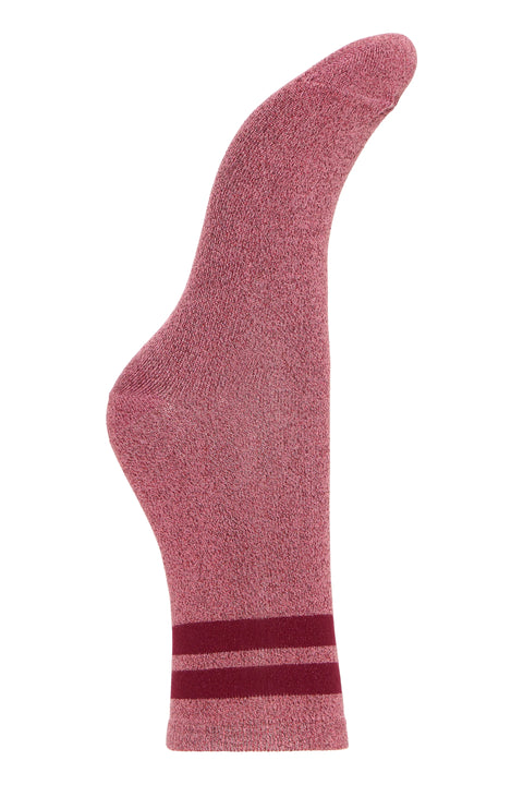 B Young Wli Socks  In Roan Rouge Stripes Sock