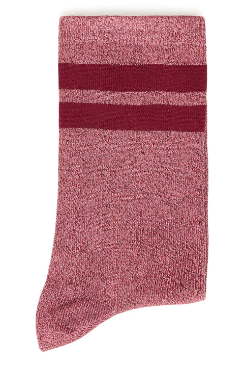 B Young Wli Socks  In Roan Rouge Stripes Sock